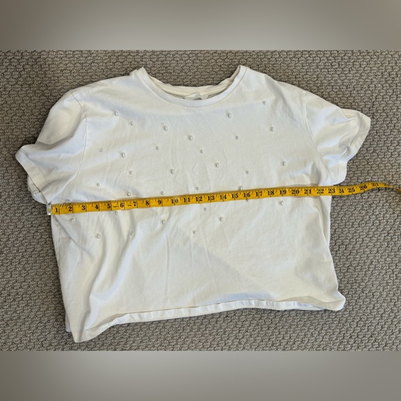 H&M Ivory Beaded Top - Picture 2 of 5